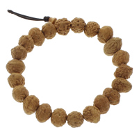 Wrist Mala, Rudraksha, with nylon elastic cord, Buddhist jewelry, yellow, 13x10mm-15x11mm, Length:Approx 7.5 Inch, 20Strands/Bag, 22PCs/Strand, Sold By Bag
