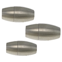 Fermoir magnétique en acier inoxydable, ovale, normes différentes pour le choix, couleur originale, 50PC/lot, Vendu par lot