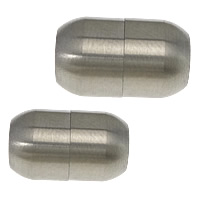 Stainless Steel Magnetska kopča, Nehrđajući čelik, Kolona, različite veličine za izbor, izvorna boja, 50računala/Lot, Prodano By Lot
