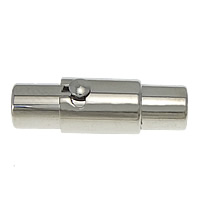 Stainless Steel Magnetic Clasp Column original color Approx 3mm Sold By Lot