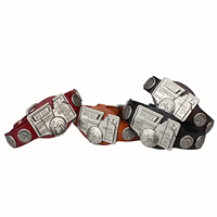 Men Bracelet, Cowhide, with Tibetan Style, antique silver color plated, with letter pattern, more colors for choice, 17mm, Length:10 Inch, 10Strands/Lot, Sold By Lot
