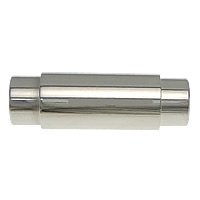 Stainless Steel Magnetic Clasp, Column, original color, 21x7mm, Hole:Approx 4.5mm, 50PCs/Lot, Sold By Lot