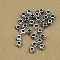 Thailand Sterling Silver Beads, Donut, 5mm, 100PCs/Lot, Sold By Lot