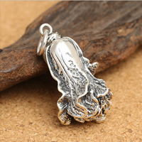 Thailand Sterling Silver Pendants, Cabbage, 35x20mm, Hole:Approx 3-5mm, Sold By PC