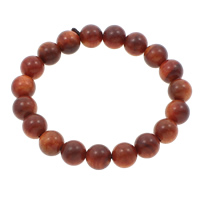 Wrist Mala Lightning Jujube Round Buddhist jewelry red 10mm Length Approx 7.5 Inch  Sold By Bag