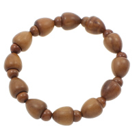 Wrist Mala Lightning Jujube Triangle Buddhist jewelry coffee color 9mm Length Approx 7.5 Inch  Sold By Bag