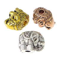 Tibetan Style Animal Beads, Elephant, plated, more colors for choice, nickel, lead & cadmium free, 12x9.50x8mm, Hole:Approx 2mm, 200PCs/Lot, Sold By Lot