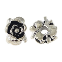 Tibetan Style Flower Beads, antique silver color plated, nickel, lead & cadmium free, 6x8mm, Hole:Approx 2mm, 1000PCs/Lot, Sold By Lot
