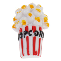 Food Resin Cabochon Popcorn flat back multi-colored Sold By Bag
