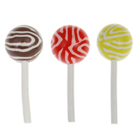 Food Resin Cabochon, Candy, flat back, more colors for choice, 20x48mm, 100PCs/Bag, Sold By Bag
