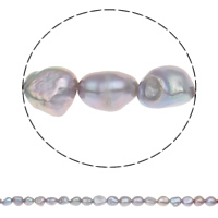 Barock kultivierten Süßwassersee Perlen, Natürliche kultivierte Süßwasserperlen, violett, 7-8mm, Bohrung:ca. 0.8mm, verkauft per ca. 14.5 ZollInch Strang