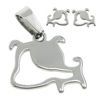 Fashion Stainless Steel Jewelry Sets pendant & earring Dog original color  Approx Sold By Set