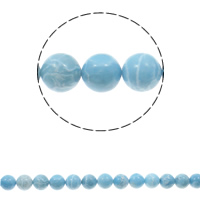 Larimar perla, Cerchio, formato differente per scelta, Foro:Appross. 1.5mm, Venduto per Appross. 15.3 pollice filo