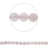 Natürliche Rosenquarz Perlen, rund, verschiedene Größen vorhanden & facettierte, Bohrung:ca. 1.5mm, verkauft per ca. 15.5 ZollInch Strang