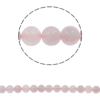 Natürliche Rosenquarz Perlen, rund, 12mm, Bohrung:ca. 1.5mm, ca. 33PCs/Strang, verkauft per ca. 15.3 ZollInch Strang