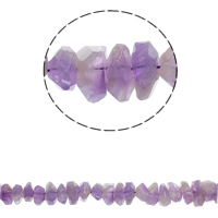 Natural Amethyst Beads, February Birthstone & faceted, 12-16mm, Hole:Approx 1.5mm, Approx 45-50PCs/Strand, Sold Per Approx 15.7 Inch Strand