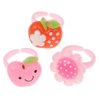 Children Finger Ring Resin with Plastic for children & mixed - US Ring .5  Sold By Lot
