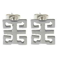Stainless Steel Stud Earrings plated Sold By Pair