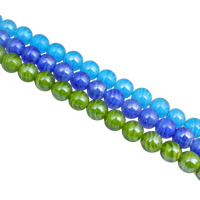 Innerer Twist Lampwork Perlen, rund, handgemacht, innen Twist, keine, 14mm, Bohrung:ca. 2.5mm, 25PCs/Strang, verkauft per ca. 14.5 ZollInch Strang