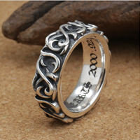 Thailand Sterling Silver Finger Ring, different size for choice, 8mm, Sold By PC