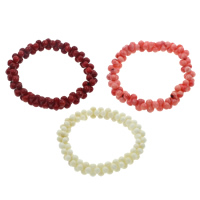 Coral Bracelet, Natural Coral, Barbell, natural, more colors for choice, 10x5mm, Sold Per Approx 6.5 Inch Strand