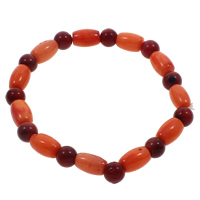 Coral Bracelet Natural Coral natural two tone 7mm Sold Per Approx 6.5 Inch Strand