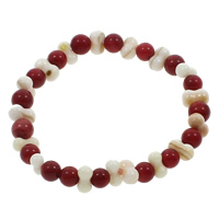 Coral Bracelet Natural Coral natural two tone 7mm Sold Per Approx 6.5 Inch Strand