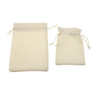Linen Drawstring Pouches, with Linen, Rectangle, more sizes for choice, 100PCs/Lot, Sold By Lot