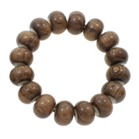 Wrist Mala, Tiger Wood, Rondelle, Buddhist jewelry & different size for choice, coffee color, Length:Approx 7.5 Inch, Sold By Bag