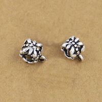 Thailand Sterling Silver Bail Bead, Column, hollow, 5x5mm, Hole:Approx 3.5mm,1-3mm, 35PCs/Lot, Sold By Lot