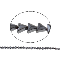 Non Magnetic Hematite Beads, Triangle, black, 6x6x3mm, Hole:Approx 1mm, Length:Approx 15.7 Inch, 10Strands/Bag, Approx 66PCs/Strand, Sold By Bag