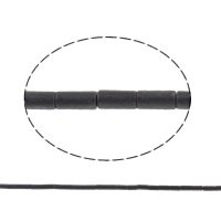 Abalorios de Hematita no Magnética, Tubo, diverso tamaño para la opción & glaseado, Negro, agujero:aproximado 1mm, longitud:aproximado 15.7 Inch, Vendido por Bolsa
