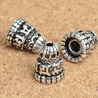Buddha Beads, Thailand Sterling Silver, Buddhist jewelry & om mani padme hum, 10x9mm, Hole:Approx 1.5mm, 10PCs/Lot, Sold By Lot