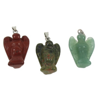 Gemstone Pendants Jewelry with brass bail Angel natural Approx Sold By Bag