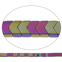 Hematita no magnética Abalorio, chapado en colorido, diverso tamaño para la opción & glaseado, multicolor, agujero:aproximado 1mm, longitud:aproximado 15.7 Inch, Vendido por Bolsa