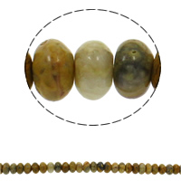 Naturlig Galen agat pärlor, Rondelle, 10x6mm, Hål:Ca 1.5mm, Ca 64PC/Strand, Såld Per Ca 15.7 inch Strand