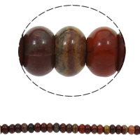 Regenbogen Jaspis Perle, Rondell, natürlich, 10x6mm, Bohrung:ca. 1.5mm, ca. 64PCs/Strang, verkauft per ca. 15.7 ZollInch Strang
