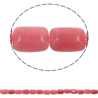 Rhodonit Perlen, Rechteck, natürlich, 13x18x6mm, Bohrung:ca. 1.5mm, ca. 22PCs/Strang, verkauft per ca. 15.7 ZollInch Strang