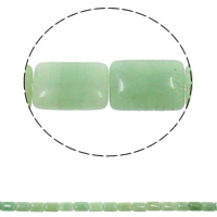 Green Aventurine Beads, Rectangle, natural, 13x18x6mm, Hole:Approx 1.5mm, Approx 22PCs/Strand, Sold Per Approx 15.3 Inch Strand