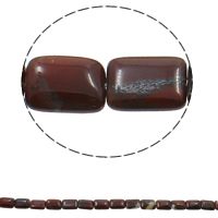 Red Jasper Beads, Rectangle, natural, 13x18x6mm, Hole:Approx 1.5mm, Approx 22PCs/Strand, Sold Per Approx 15.7 Inch Strand