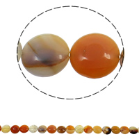 Natural Red Agate Beads, Flat Round, 17x7mm, Hole:Approx 1.5mm, Approx 25PCs/Strand, Sold Per Approx 15.7 Inch Strand