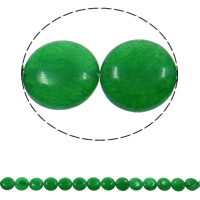Jade Malaysia Bead, Flat Round, naturlig, 16x6mm, Hål:Ca 1.5mm, Ca 25PC/Strand, Såld Per Ca 14.9 inch Strand