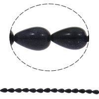 Natural Blue Goldstone Beads, Teardrop, 8x13mm, Hole:Approx 1.5mm, Approx 33PCs/Strand, Sold Per Approx 16.5 Inch Strand