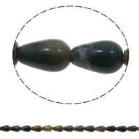 Бусины из поделочных камней, Полудрагоценный камень, Каплевидная форма, натуральный, 8x13mm, отверстие:Приблизительно 1.5mm, Приблизительно 33ПК/Strand, Продан через Приблизительно 16.5 дюймовый Strand