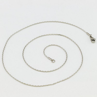 Ruostumaton teräs Nekclace Chain, pituuden valinta & Boston ketju, alkuperäinen väri, 1.30mm, 20säikeet/erä, Myymät erä