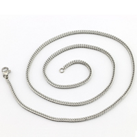 Stainless Steel Chain Necklace wheat chain original color Length Approx 19.6 Inch Sold By Lot