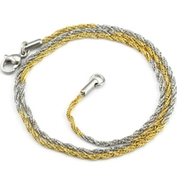 Corrente de colar, aço inoxidável, banhado, tamanho diferente para a escolha & Cadeia de corda, comprimento Aprox 19.6 inchaltura, 10vertentespraia/Lot, vendido por Lot