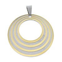 Stainless Steel Pendants Donut plated two tone Approx Sold By Lot