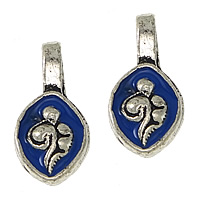 Zinc Alloy Horse Eye silver color plated imitation cloisonne & enamel & blacken blue nickel lead & cadmium free Approx Sold By Lot