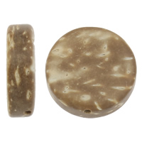 Kokos pärlor, Coco, Flat Round, naturlig, olika storlek för val, ursprungliga färgen, Hål:Ca 0.5mm, 1000PC/Bag, Säljs av Bag